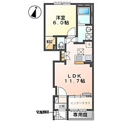 ハイツ浜ノ台 1LDKの間取図画像
