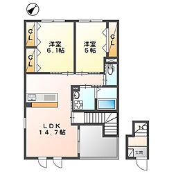 間取図画像 2LDK