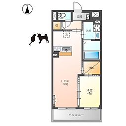 Iny(アイニー)菱江 1LDKの間取図画像