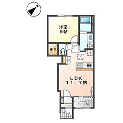 イストワール ブルー 1LDKの間取図画像