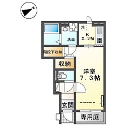 ル・レスト池田 1Kの間取図画像