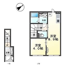 ル・レスト池田 1LDKの間取図画像