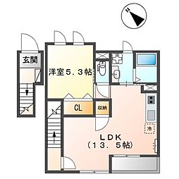 カサ・ベルデ 1LDKの間取図画像