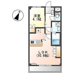エスタージ・ヒルズ1番館 1LDKの間取図画像