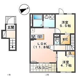 間取図画像 2LDK