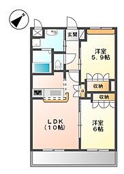 間取図画像 2LDK