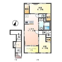 alwaysII(オールウェイズ ツー) 2LDKの間取図画像