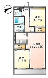 間取図画像 2LDK