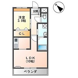 ディアズMSK 1LDKの間取図画像