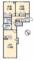 間取図画像 2LDK