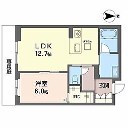 凛 1LDKの間取図画像