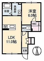 シャーメゾン妹尾 1LDKの間取図画像