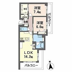 クロムノワール(BELS認証) 2LDKの間取図画像