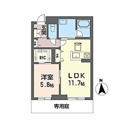 グランフィール 1LDKの間取図画像