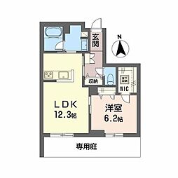 グランフィール 1LDKの間取図画像