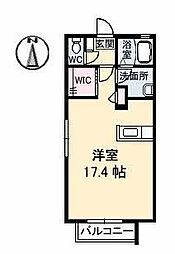 ShaMaison佐久羅 ワンルームの間取図画像