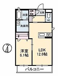 フェリーチェ117 1LDKの間取図画像