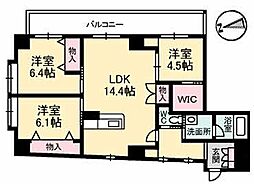 ボナール古京 3LDKの間取図画像