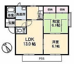 セ・モアA 2LDKの間取図画像
