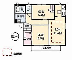 間取図画像 2LDK