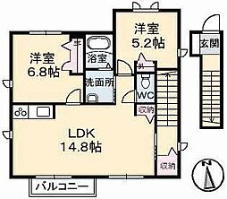 間取図画像 2LDK