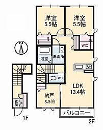 間取図画像 2SLDK