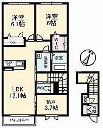 間取図画像 2SLDK