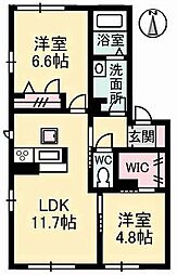 間取図画像 2LDK