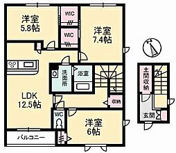 Vaportrail 3LDKの間取図画像