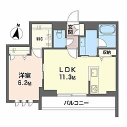 ディマーネ2 1LDKの間取図画像