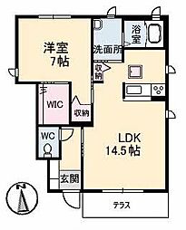 グレースコート 1LDKの間取図画像