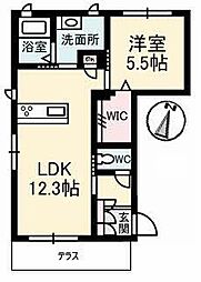 マグノーリアD 1LDKの間取図画像