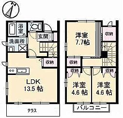 アスティオンF 3LDKの間取図画像