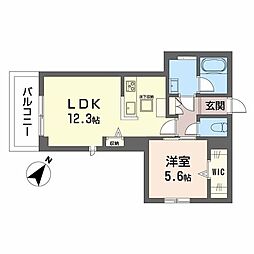 エターナ 1LDKの間取図画像