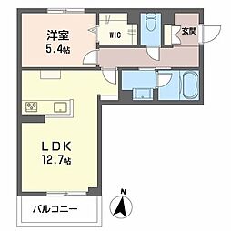 インセプション 1LDKの間取図画像