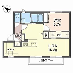 エクセルメゾンC 1LDKの間取図画像