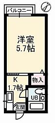 間取図画像 1K
