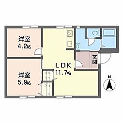 フォレスト88 2LDKの間取図画像