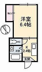 メゾンM-21 1Kの間取図画像