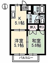 グッド・アベニール 2Kの間取図画像