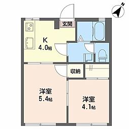 メゾンリアル 2Kの間取図画像