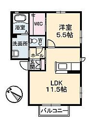 シエスタ 1LDKの間取図画像