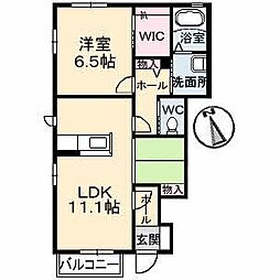 メゾンクロノス 1LDKの間取図画像
