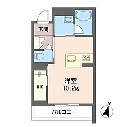 リベラピエナ ワンルームの間取図画像