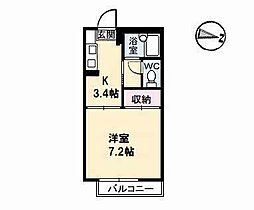 セフィラＴ・Ａ・Ｐ　Ｂ棟 1階1Kの間取り