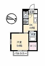 メゾンアメニティ槙原　Ａ棟 1階1DKの間取り