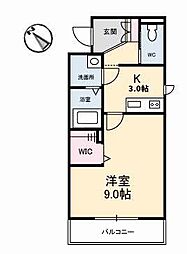グランベレオ千代田 1Kの間取図画像