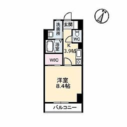 メゾンクレエキマエ 1Kの間取図画像
