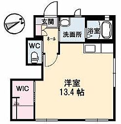 エチュード ワンルームの間取図画像