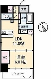 VILLASION大手町 1LDKの間取図画像